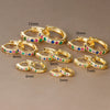 2pcs Stainless Steel Minimal Hoops Earrings for Women Round Circle Punk Helix Tragus Rainbow CZ Huggie Earring Piercing Jewelry - Image 1