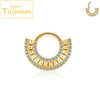 Titanium Ear Helix Cartilage Conch Tragus Piercing Earrings Segment Hoop CZ 16G Fan-Haped Septum Nose Ring Body Jewelry - Image 5