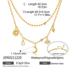 Zircon Water Drop Sun Star Evil Eye Pendant Necklace For Women Gold Plated Stainless Steel Necklace Jewelry - Image 7