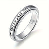 Silver Rotating Ring "This Too Shall Pass" Quote, Adjustable 6-10 Size, Bohemian Vintage Style Jewelry - Image 7