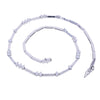 Geometric Sparking Round Bling CZ Bamboo Bar Charm Link Chain Women Choker Necklace - Image 5