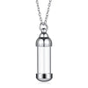 Cylinder Clear Acryli Necklace Stainless Steel Glass Heart Vial Perfume Bottle Cremation Urn Pendant Necklace For Women Keepsake - Image 7