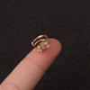 1 pcs Cute Zircon No Piercing Circle Ear Cartilage Cuff Earring Gold Color Copper Mix Cross Crown Shape Ear Hoop Jewelry - Image 7