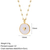 Stainless Steel Chain Necklace with Colorful Pendant Designs - Image 40