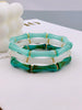 3pcs Acrylic Beaded Elastic Bracelet with Colorful Bamboos for Women's Daily Wear bracelet for women - Image 4