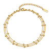 Adjustable Satellite Beaded Anklet Bracelets for Women,Stainless Steel Summer Beach Foot Chain Stainless Steel - Image 13