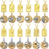 Silver Lucky The Twelve Zodiac Signs Golden Disc Pendant Necklace For Women Jewelry Birthday Gift - Image 1