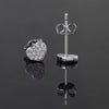 Lucky Clover Petal Earrings For Women Men hip-hop Iced Out Zirconia Blingbling Silver Color Stud Earings Jewelry -1 - Image 10