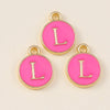10pcs Rose Red Color Cute Double Sided Mini Alphabet 26 Letters Charm Pendants for Name Jewelry Necklace Bracelet Earring - Image 22