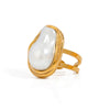 Imitation Pearl Stainless Steel Gold Color Ring for Women Engagement Party Gift Temperament Jewelry - Image 5