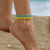 6pcs Set Charm Summer Beach Acrylic Round Ball Beaded Starfish Anklet for Women Multilayer Foot Jewelry Holiday Accessory Gift - Image 11