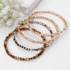 4pcs/set Gold Color Crystal Beads Bracelets For Women Girl Stone Austria Crystal Glass Elastic Bracelet Set Jewelry - Image 1