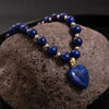 Stone Bead Heart Pendant Necklace for Women Frence Vintage Beads Chain Necklace Party Jewelry Gifts - Image 5