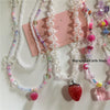Y2K Handmade Strawberry Love Heart Pendant Pearl Choker Necklace For Women Goth Sweet Cute Scene 2000s Emo Jewelry Accessories - Image 5