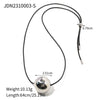 Geometric Pendant Necklace with Wax Cord and Metal Finish Options - Image 9