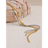 Stainless Steel Flat Snake Chain Long Adjustable Necklace Stylish Daily Minimalist Jewelry - Image 5
