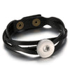 18mm Snap Button Jewelry Bracelets Braided Black Leather Snap Bracelet Fit Snaps Jewelry Magnet Buckle Tan Leather Bracelets - Image 16