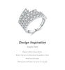 MODIAN 925 Sterling Silver Classic Sparkling High Level Zirconia Trendy Finger Ring Party Luxury Wedding Jewelry For Women Gift