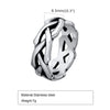 Men's Twisted Chain Ring, Silver Color Stainless Steel Hollow Bands Ring Gift to Dad Father Bff Jewelry - Image 7