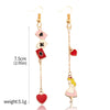 Funny Clock Playing Card Drop Earrings Alice in Wonderland Hearts and Ace of Spades Playing Card Earrings Women Girls Jewelry - Image 6