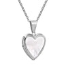 Women Locket Necklaces, Openable Heart Pendants, Stainless Steel Shell Photo Frame Necklace - Image 9