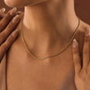 Round Snake Chain Necklace in Stainless Steel 0.9mm to 2mm - Image 1