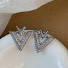 Full Zircon Love Hoop Earrings For Women Shiny Crystal Heart Shaped Temperament Earrings Wedding Jewelry - Image 9