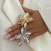 Exaggerated Bilayer Big Flower Ring for Women Personality Metal Punk Party Finger Ring Jewelry Accessories - Image 2