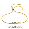 316L Stainless Steel Zircon December Birthstone Adjustable Bracelet Wrist Jewelry Women's Charm Bracelet - Image 7
