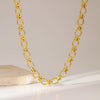 316L Stainless Steel Metal Chain Necklace For Women Gold Plated Neck Chain Jewelry Lady Gift - Image 6