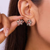 Sparking Snowflake Earrings For Women Shiny Zircon Imitation Pearl Firework Earring Christmas Year Party Jewelry - Image 7