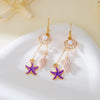 Bohemian Ocean Style Shell Starfish Earrings for Women Retro Enamel Conch Pearl Tassel Dangle Jewelry Beach Party Gift - Image 6