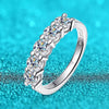 JoyceJelly 4mm Vvs Ring For Women Total Silver Jewelry Pass Diamond Tester Wedding Bands - Image 1