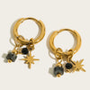 Yachan Gold Plated Stainless Steel Hoop Earrings for Women Tap Texture Metal Pearl Charms Earring Jewelry Gift - Image 10