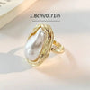 4pcs Elegant Imitation Baroque Pearl Ring Set for Women Vintage Style Statement Adjustable Rings Daily Wear Jewelry - Image 5