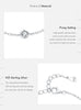 MODIAN 925 Sterling Silver Dazzling Prong Setting Round Red CZ Bracelet Link Chain Adjustable For Women Party Fine Jewelry Gift