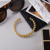 Open Wire Chain Cuff Bracelet in Gold Tone or Silver Tone - Image 6