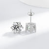 5-9MM Earring Silver Plated with White Gold Stud Earrings For Women Jewelry - Image 1