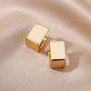 Geometric Square Hoop Earrings for Women Stainless Steel Gold Color Earrings Piercing Jewelry Wedding Gift - Image 1