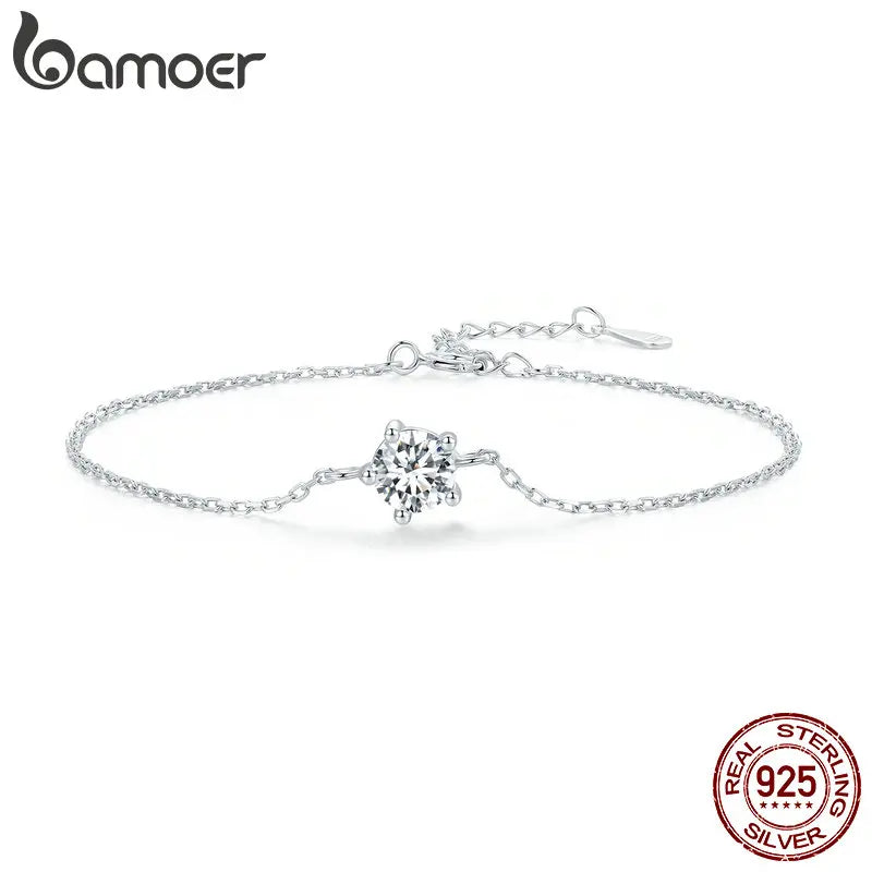Bracelet Silver Chain Charms For Women Classic Jewelry - Image 1