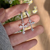 Shiny Rhinestone Zircon Cross Earrings For Women Korean Stainless Steel Earring Daily Birthday Party Y2K Jewelry Gifts - Image 11