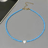 Seed Bead Choker Necklace with Heart Pendant - Image 9