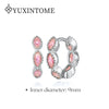 Silver Ear Needle Oval Small Zircon Hoop Earrings Colorful Zircon Gold Earrings for Women Party Jewelry - Image 25