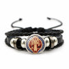 Saint Benedict Medal Leather Bracelet Catholic San Benito Glass Dome Snap Buttons Bangles Men Women Jewelry Accessories - Image 5