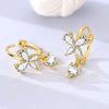 Butterfly Hoop Earrings with Colorful Cubic Zirconia - Image 58