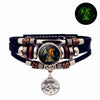 Luminous 12 Constellation Vintage Bracelet for Men Women Braided Punk Leather Bracelets Birthday Gift Glow In The Dark Bracelet - Image 18