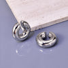 02 net red with stainless steel thick round tube hollow ear ring ear clip accessories - Image 2
