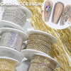 Glitter1.5mm-2mm Nail Chain Charm Claw Chain 3D Gold Silver Diamond Metal Parts Nail Pearls For Nail Chain Bulk Can Be Cut - Image 1