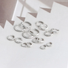 Silver Simple Matte Bohemian Round Ear Buckle for Women Punk Unisex Rock Hoop Earring Jewelry Accessories - Image 6
