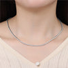 Silver Simple Tennis Chain Necklace Chain Pendant Necklace for Women Birthday Gift Jewelry - Image 3
